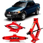 Ficha técnica e caractérísticas do produto Mini Macaco Hidráulico Sanfona Automotivo Fiat Strada Working 1,5 Toneladas com Alavanca
