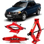 Ficha técnica e caractérísticas do produto Mini Macaco Hidráulico Sanfona Automotivo Fiat Strada Working 1 Tonelada com Alavanca