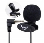 Ficha técnica e caractérísticas do produto Mini Microfone de Lapela Plug P2 3,5MM Cabo 90cm + Adaptador P/ Celular Knup