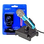 Mini Microfone Estéreo P2 Kp-907 Knup Celular Câmeras Gravador Pc Notebook Azul