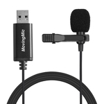 Ficha técnica e caractérísticas do produto Mini Microfone para Computador PC Plugue Reto USB com Cabo de 1,5 m Microfone Estéreo Omni-Direcional Portátil com Clip