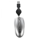 Ficha técnica e caractérísticas do produto Mini Mouse Óptico Retrátil SSI USB MS3209-2 Prata - C3 Tech