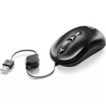Ficha técnica e caractérísticas do produto Mini Mouse Óptico Usb Cabo Retrátil Preto Ms3208-2 C3 Tech
