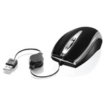 Ficha técnica e caractérísticas do produto Mini Mouse Retrátil USB 800DPI MS3209 Preto - C3 Tech