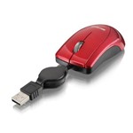 Ficha técnica e caractérísticas do produto Mini Mouse Retratil Usb Notebook Computador Vermelho