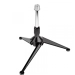 Mini Pedestal,tripé Reto P/microfones Condensadores,mesa,bumbo,preto,aço - Aj Som Acessórios Musicais
