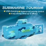 Ficha técnica e caractérísticas do produto Mini RC Submarine Navio 6CH Radio alta velocidade Barco de controle remoto Electric Modelo Toy Crianças Gostar