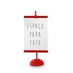Ficha técnica e caractérísticas do produto Mini Suporte Banner de Mesa Vermelho - Festabox