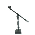Mini Suporte,Pedestal P/ Microfone (reto/girafa),Base de Ferro,Preto - Aj Som Acessórios Musicais