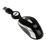 Ficha técnica e caractérísticas do produto Minimouse Óptico USB com Cabo Retrátil MS3209 Preto - C3 Tech