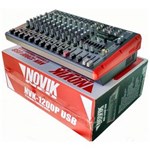 Ficha técnica e caractérísticas do produto Mixer/mesa de Som Amplificado 12 Canais Nvk-1200p - Novik