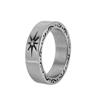 Ficha técnica e caractérísticas do produto Fashion Jewelry Rings Vintage Titanium Steel Sun Finger Rings Anillos Jewelry