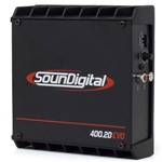 Ficha técnica e caractérísticas do produto Módulo Amplificador Digital SounDigital SD400.2D EVO II Black - 522 Watts RMS - 2 Ohms