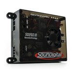 Ficha técnica e caractérísticas do produto Módulo Amplificador Digital SounDigital SD250.1D - 300 Watts RMS - 1 Ohm
