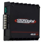 Ficha técnica e caractérísticas do produto Módulo Amplificador SounDigital SD400.2D EVO 2 Black 522 Watts RMS 1 Ohm