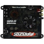 Ficha técnica e caractérísticas do produto Módulo Amplificador SounDigital SD250.2 250W RMS 2 Ohms 2 Canais