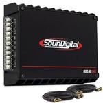 Módulo Soundigital SD800 4D Evolution II 800W 2 Ohms 4 Canais + Cabo RCA 5 Metros