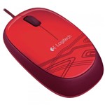 Ficha técnica e caractérísticas do produto Mouse com Fio Logitech M105 Vermelho 910-002959
