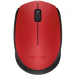 Ficha técnica e caractérísticas do produto Mouse Logitech Wireless M170 Vermelho Blister