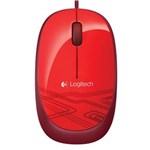 Ficha técnica e caractérísticas do produto Mouse Óptico Logitech M105 - Vermelho