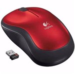 Ficha técnica e caractérísticas do produto Mouse Óptico Sem Fio Wireless Logitech M185 - Vermelho
