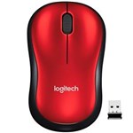Ficha técnica e caractérísticas do produto Mouse Sem Fio Logitech M 185 - Vermelho