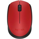 Ficha técnica e caractérísticas do produto Mouse Sem Fio Logitech M170 Vermelho - 910-004639