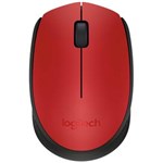 Ficha técnica e caractérísticas do produto Mouse Sem Fio Logitech M170, Vermelho
