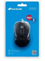 Ficha técnica e caractérísticas do produto Mouse USB 1600dpi OM-103BK Preto FORTREK - Fortreck