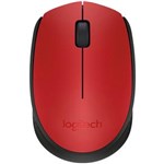 Ficha técnica e caractérísticas do produto Mouse Wireless Nano Logitech Vermelho M170