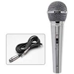 Ficha técnica e caractérísticas do produto MXT Microfone M-1138 Prata Metal C/ Fio 3 MT 541020