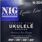 Nig - Encordoamento para Ukulele Nylon Preto com Bolinha N304