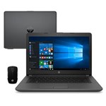 Ficha técnica e caractérísticas do produto Notebook HP 246 G6 com Intel® Core™ I3-6006U, 4GB, 500GB, LED 14” e Windows 10 + Mouse HP Z3200 Sem Fio - Preto