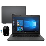 Ficha técnica e caractérísticas do produto Notebook HP Core I3-7020U 4GB 128GB SSD Tela 14” Windows 10 246 G6 + Mouse HP X200 Oman Sem Fio Preto