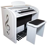 Ficha técnica e caractérísticas do produto Órgão Eletrônico Digital Acordes Top Elegance Alto Brilho Branco Ac 500