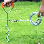 Ficha técnica e caractérísticas do produto Outdoor Dog prata Wire Rope Cabo laranja espiral do-chão fixo Anchor prego