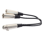 3 p¨¦s XLR (3-Pin) Feminino plug de 2-XLR masculino Y-Splitter Cable XR-Y02 flex¨ªvel