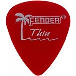 Ficha técnica e caractérísticas do produto Pacote com 12 Palhetas California Clear Fina Vermelha Fender