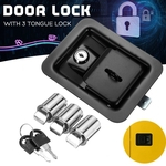 Ficha técnica e caractérísticas do produto Paddle Door Lock Latch Cabinet Lock Handle Com Keys Multiple para Truck Tool Box Trailer