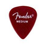 Ficha técnica e caractérísticas do produto Palheta California Clear Média Vermelha Fender - Pct / 12