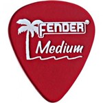 Ficha técnica e caractérísticas do produto Palheta California Clear Média Vermelha 12 Un - Fender