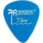 Ficha técnica e caractérísticas do produto Palheta California Fina Clear Azul Fender