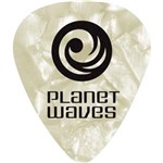 Ficha técnica e caractérísticas do produto Palheta Celuloide Heavy Perolada 1CWP6 Branca Planet Waves