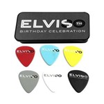Ficha técnica e caractérísticas do produto Palheta Dunlop Média Caixa Personalizada com 6 Palhetas Elvis Presley 80TH Birthday