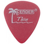 Ficha técnica e caractérísticas do produto Palheta Fender Califórnia Thin 0.45mm Vermelha
