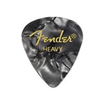 Palheta Fender Heavy Madrepérola Preta - Pacote com 12