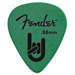 Ficha técnica e caractérísticas do produto Palheta Fender Rock On 0,88 Mm Verde para Guitarra Violão