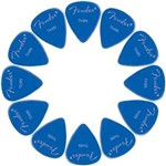 Ficha técnica e caractérísticas do produto Palheta Guitarra Fender California Fina Azul 12un