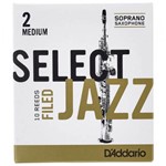 Palheta para Sax Soprano 2 Select Jazz RSF10SSX2M Caixa c/ 10 - D'addario