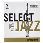 Palheta para Sax Soprano 2 Select Jazz RSF10SSX2S Caixa c/ 10 - D'addario